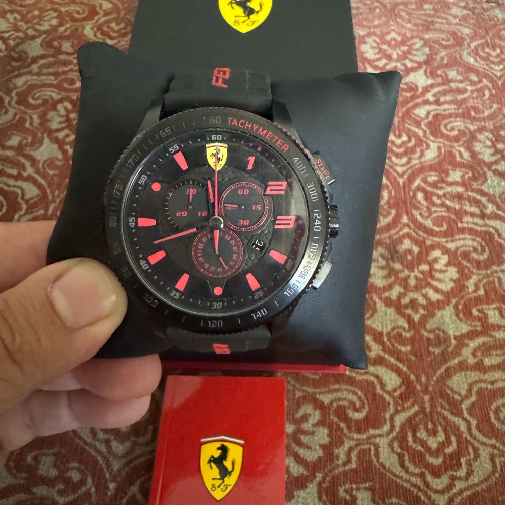 Ferrari Men's Watch in Black and Red